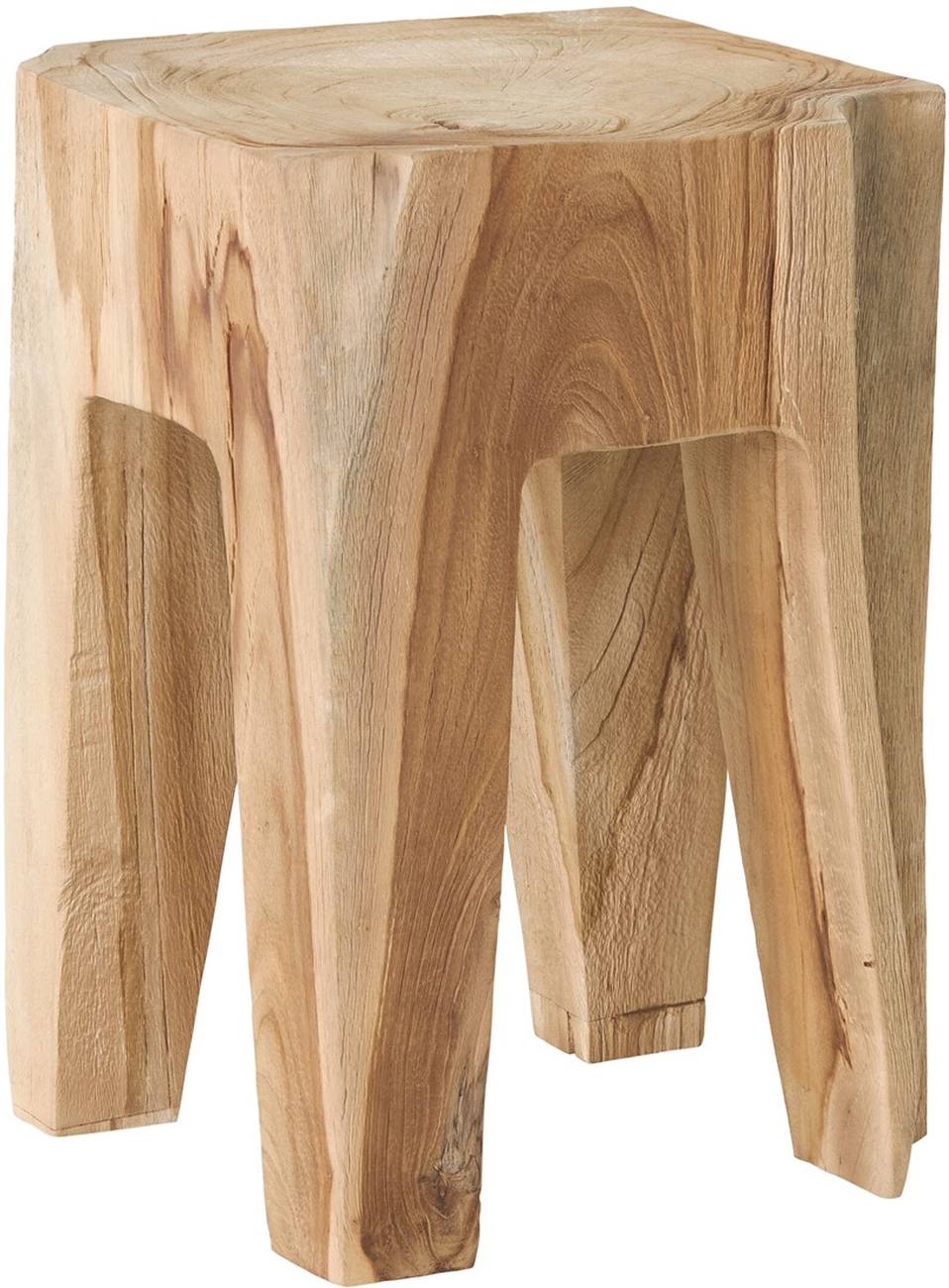 Hocker Ativ aus Teakholz, Natur Hocker Ativ aus Teakholz, Natur