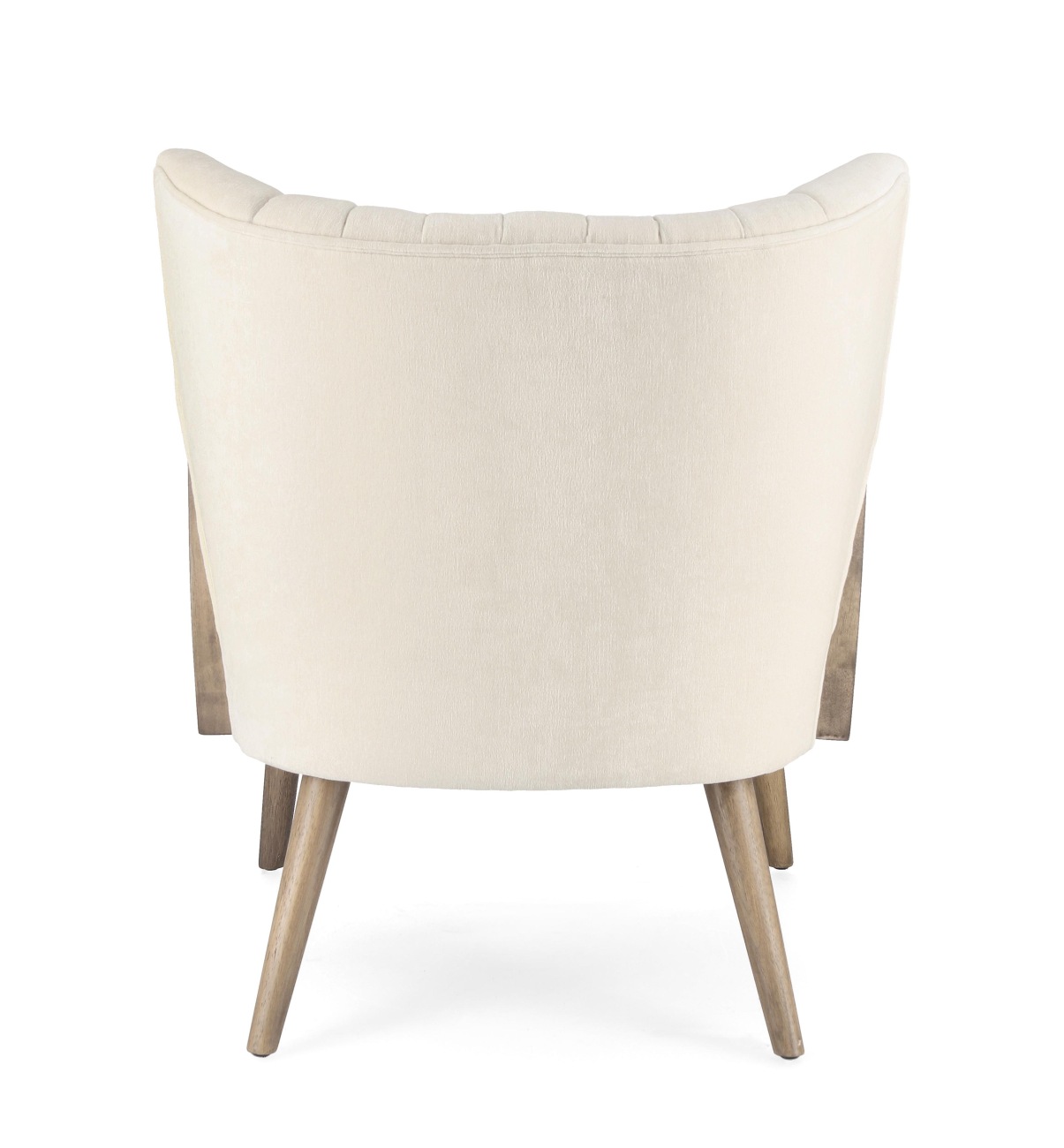 Der Sessel Virna überzeugt mit seinem modernen Stil. Gefertigt wurde er aus einem Stoff-Bezug, welcher einen Creme Farbton besitzt. Das Gestell ist aus Kautschukholz und hat eine braune Farbe. Der Sessel verfügt über eine Armlehne.