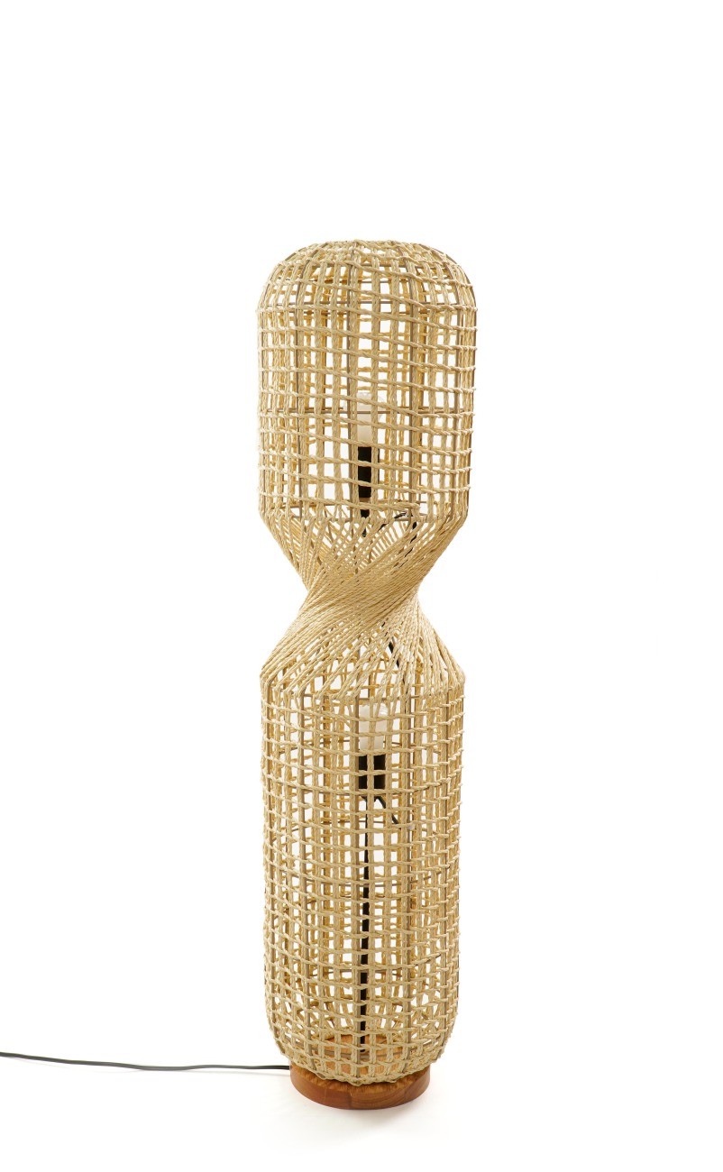 Stehleuchte Malabo aus Papier Ø 25 cm, Beige Stehleuchte Malabo aus Papier Ø 25 cm, Beige