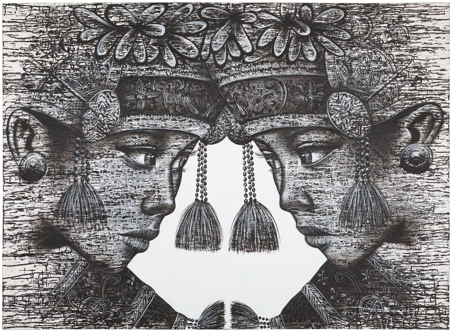 Bild Wall Art Balinese Twins 110x150cm Bild Wall Art Balinese Twins 110x150cm