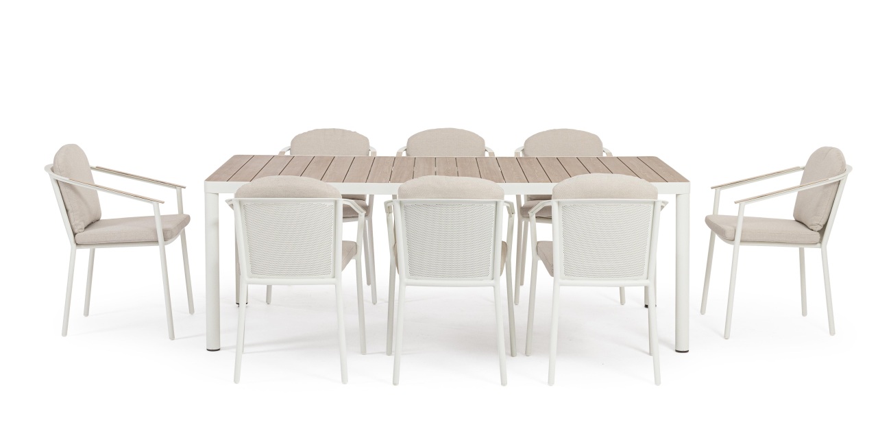 Garten-Set Ulises, Esstisch & Stühle aus Aluminium