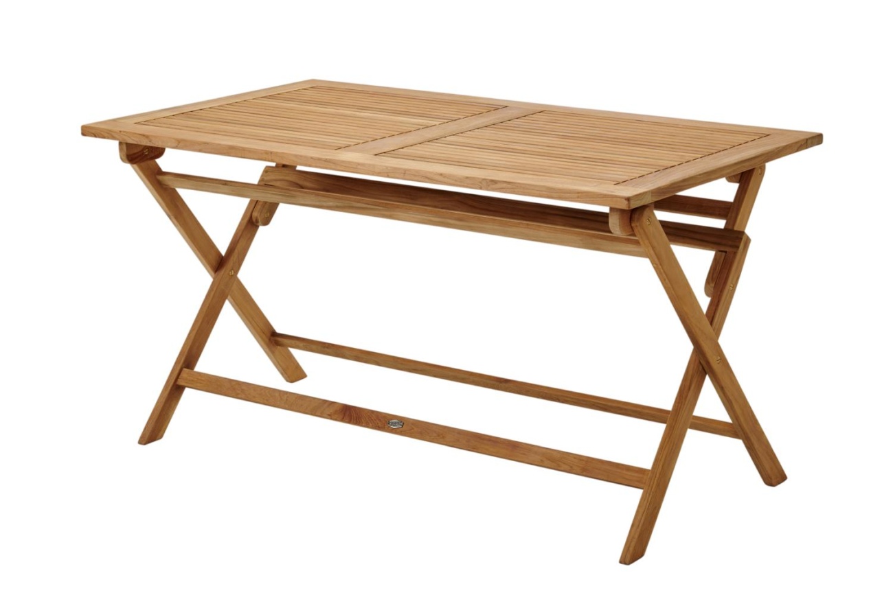 Gartenesstisch Turin aus Teakholz Eckig, 140x80 cm Gartenesstisch Turin aus Teakholz Eckig, 140x80 cm