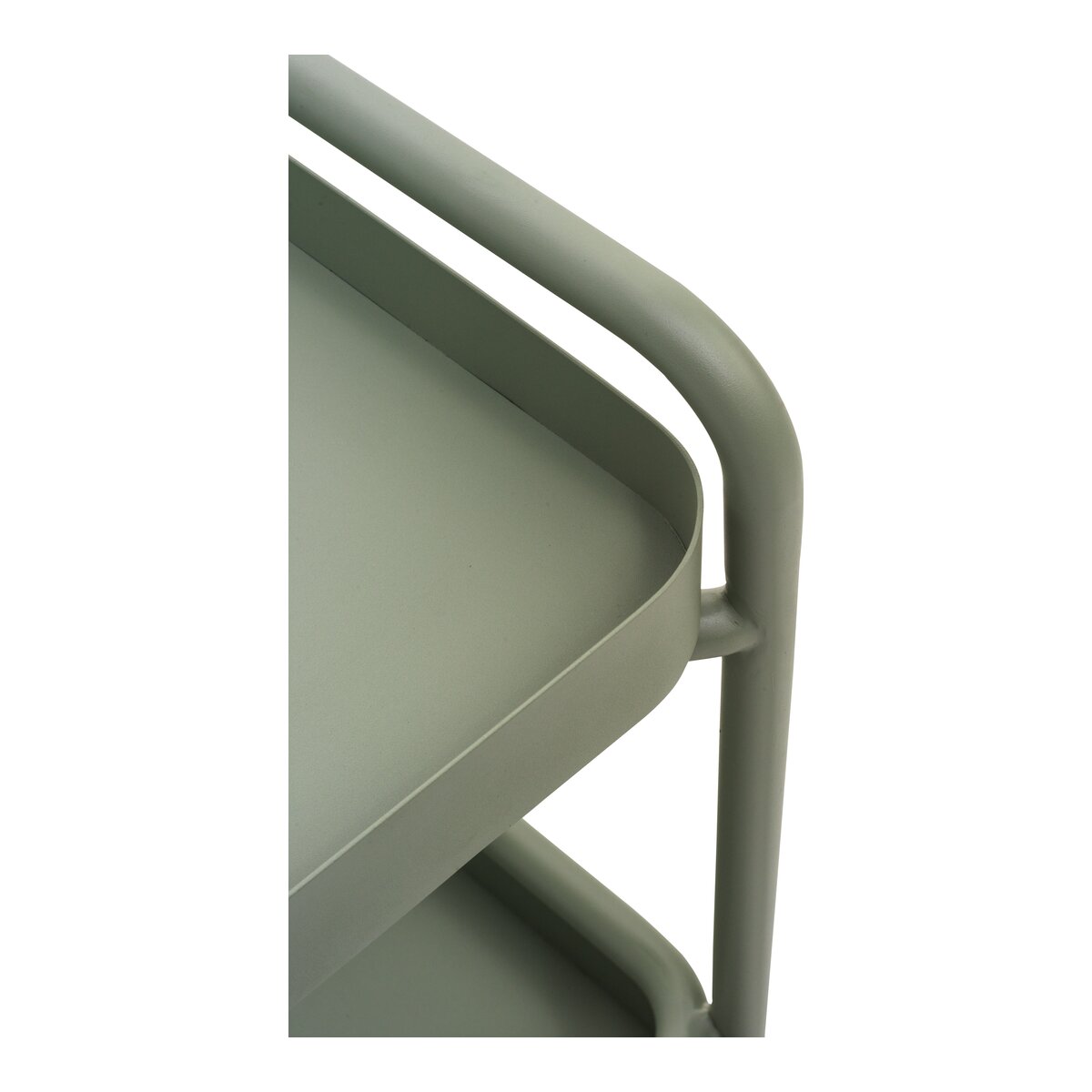 Garten-Servierwagen Trolly, Dusty Green - aus Aluminium, mit Rollen
