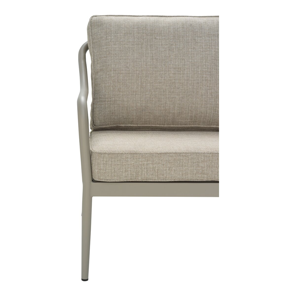 Gartensessel Coleville Khaki/Burlap Beige - aus Aluminium & Olefin, inkl. Kissen