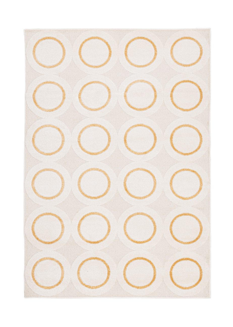 Teppich Zina aus Stoff Creme/Gelb, 200x290 cm