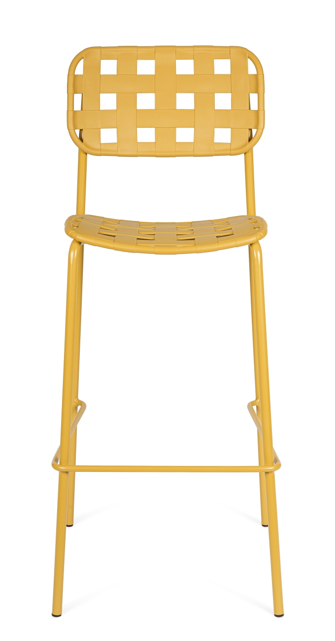 Gartenbarhocker Clover aus Metall, Ocker