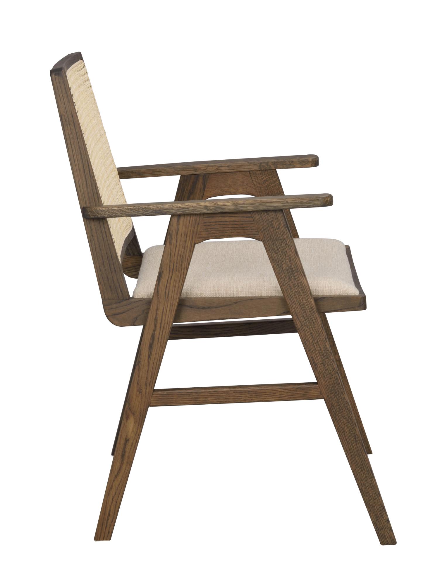 Edles Möbelstück: Stuhl Prestwick 2er Set mit Armlehnen, Braun für stilvolle Einrichtung.