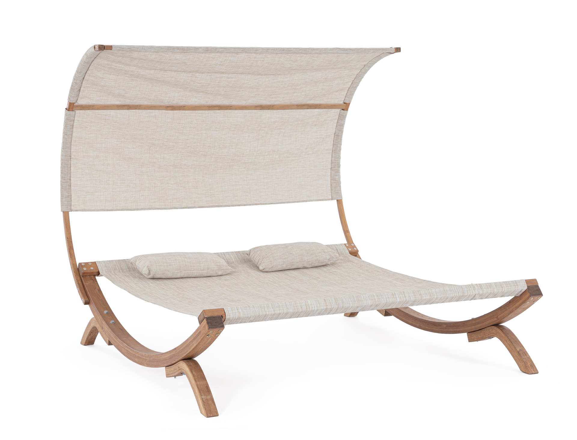 Daybed Noes aus Lärchenholz mit Kissen Daybed Noes aus Lärchenholz mit Kissen