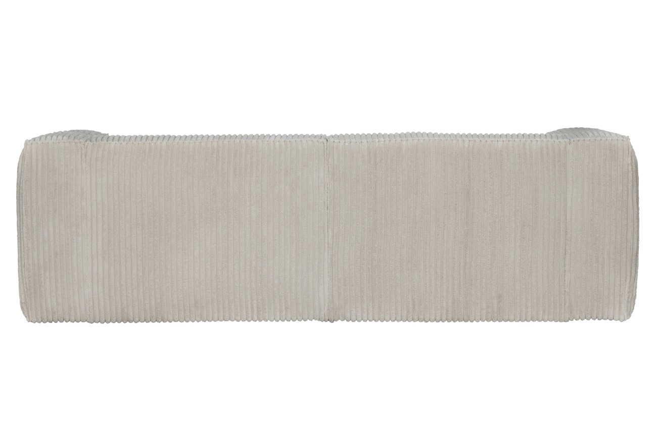 3,5 Sitzer Bean mit Cordbezug, Hellgrau