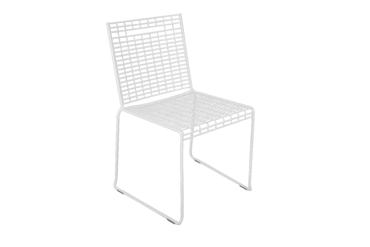 Der Gartenstuhl Sinarp überzeugt mit seinem modernen Design. Gefertigt wurde er aus Metall, welches einen weißen Farbton besitzt. Das Gestell ist auch aus Metall und hat eine weiße Farbe. Die Sitzhöhe des Stuhls beträgt 44 cm.