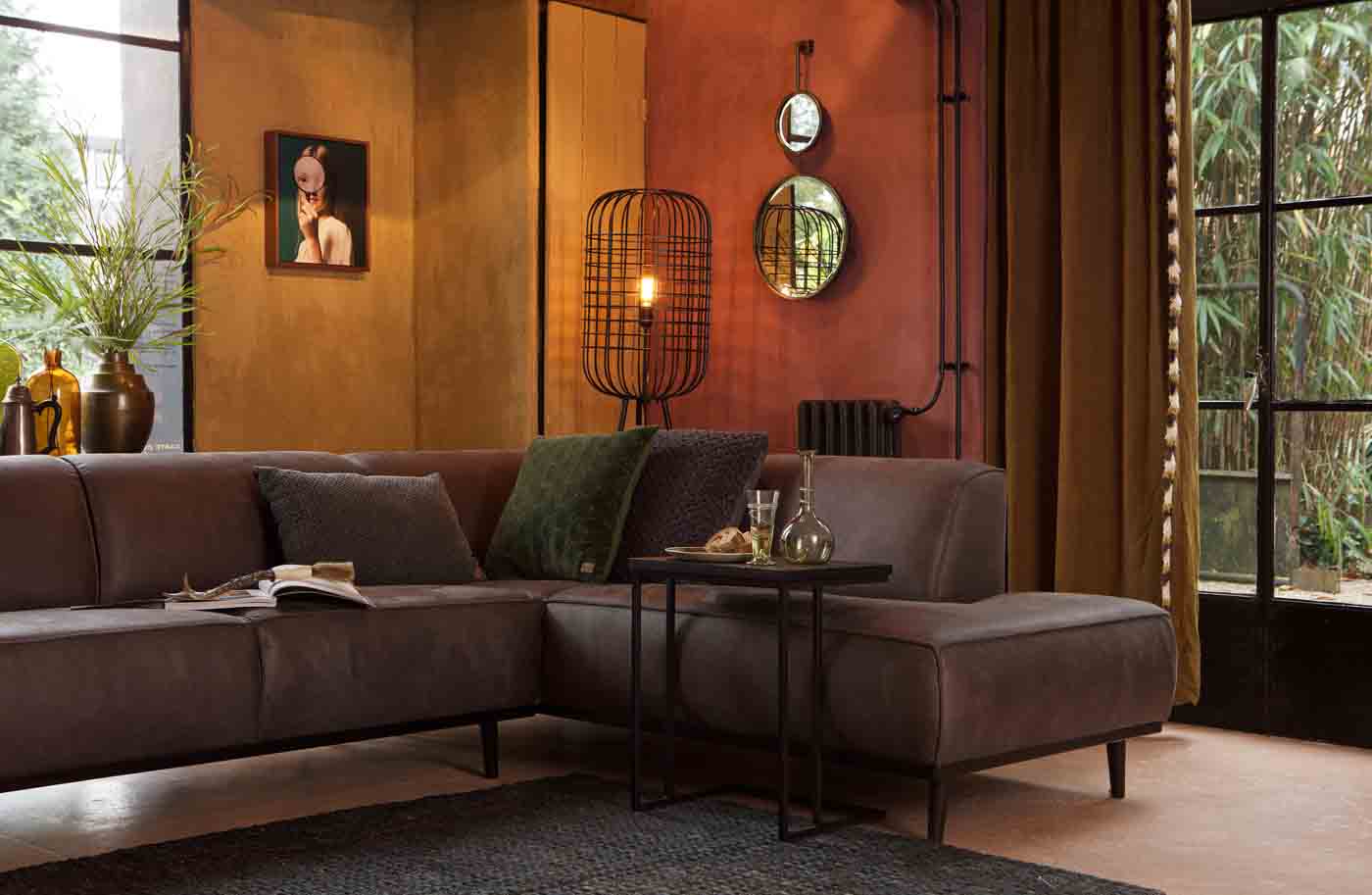 Ecksofa Statement Eco Leder, rechts Grau