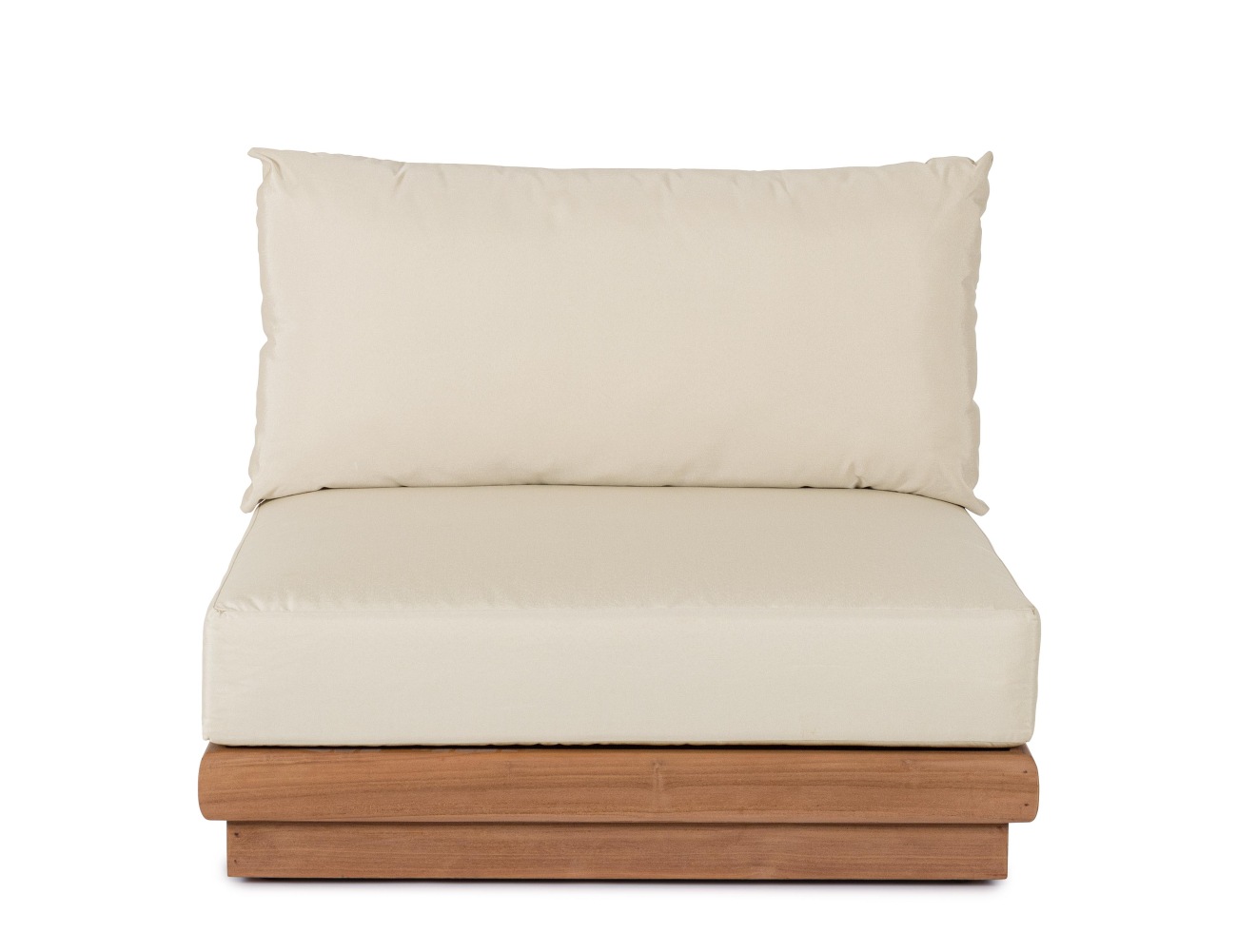 Gartenmodulsofa Delgada aus Teakholz, Sessel-Element