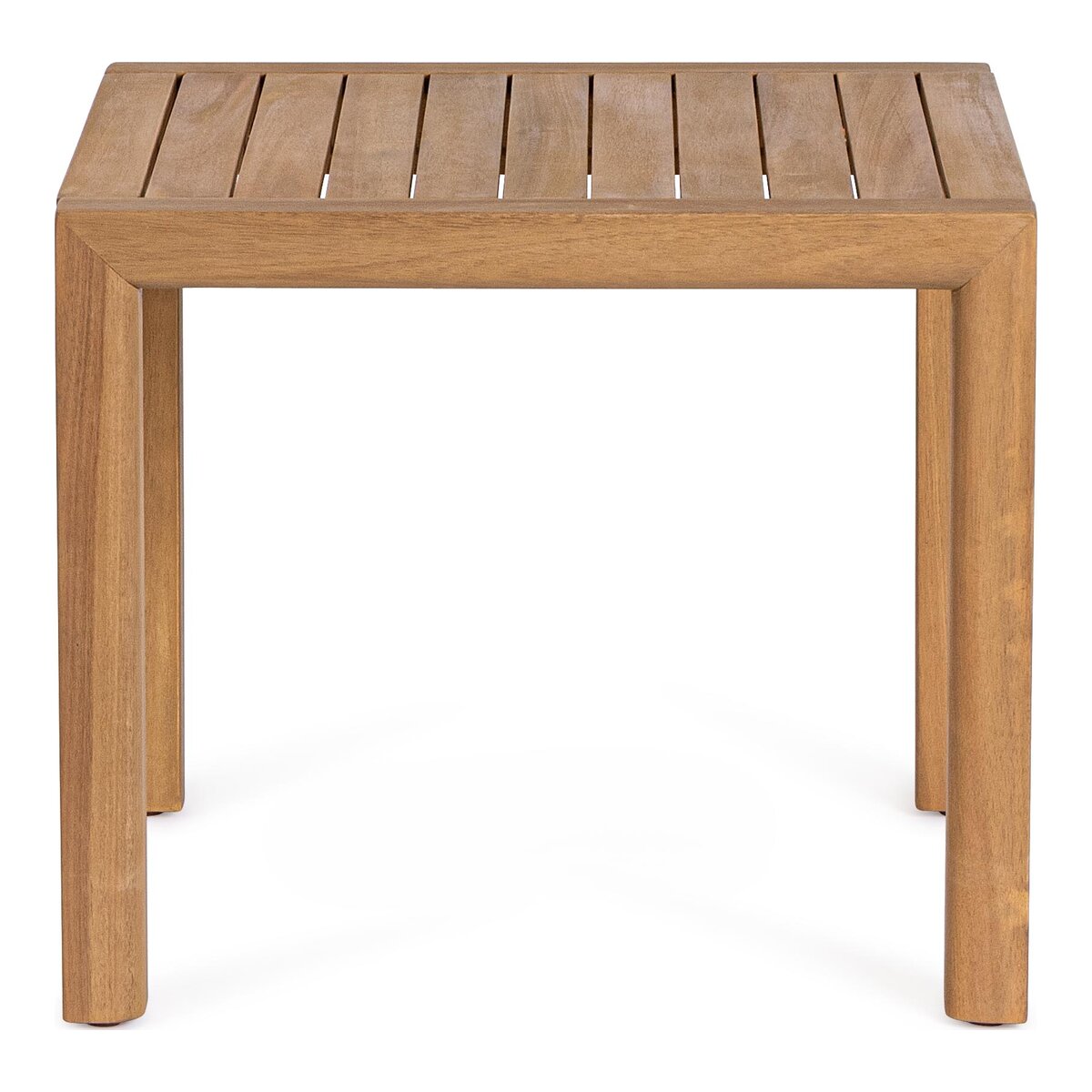 Gartencouchtisch Danubio - Akazienholz Natur, Teak-Optik, 47 x 47 cm