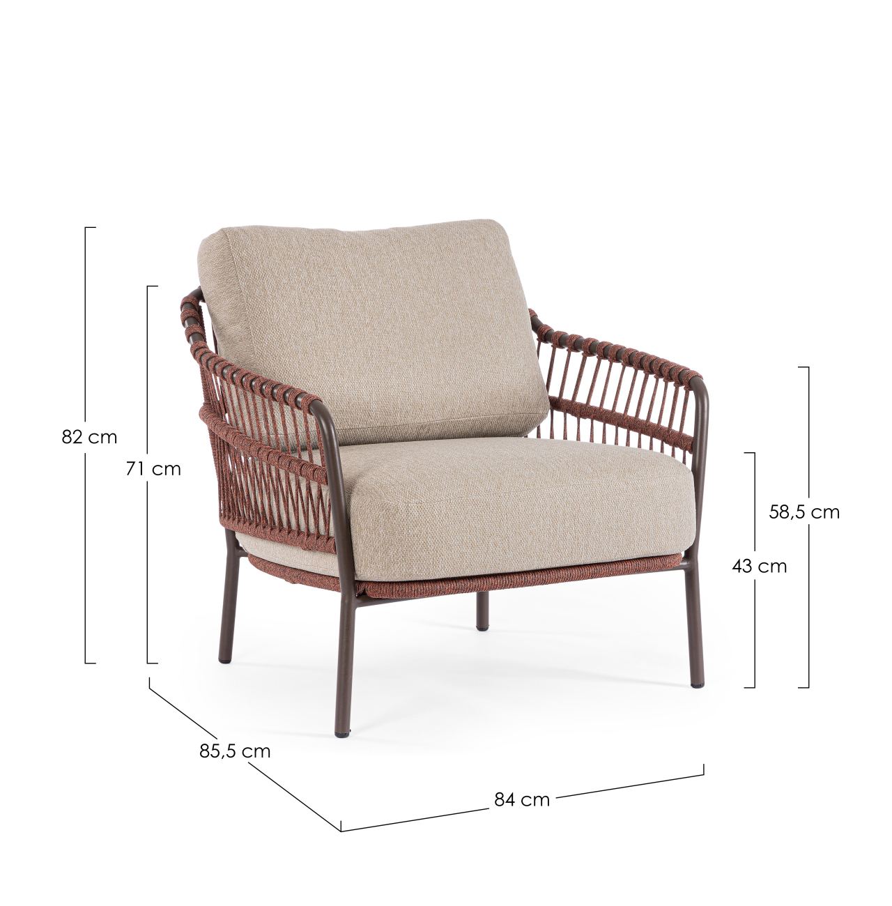 Gartensessel Talaia aus Metall, Java