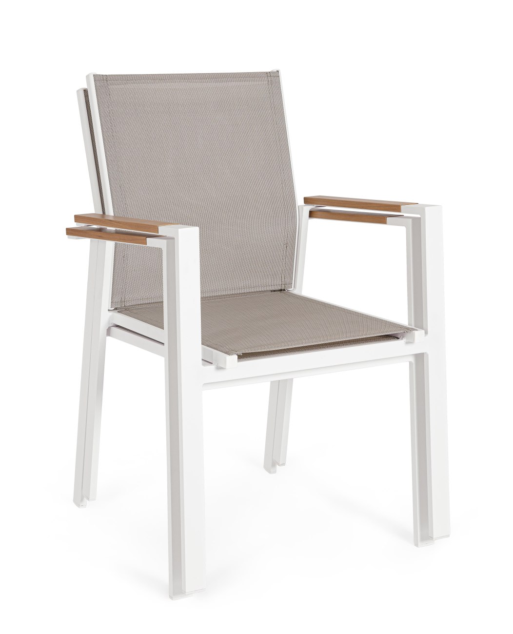 Gartenstuhl Heta aus Aluminium, Weiß