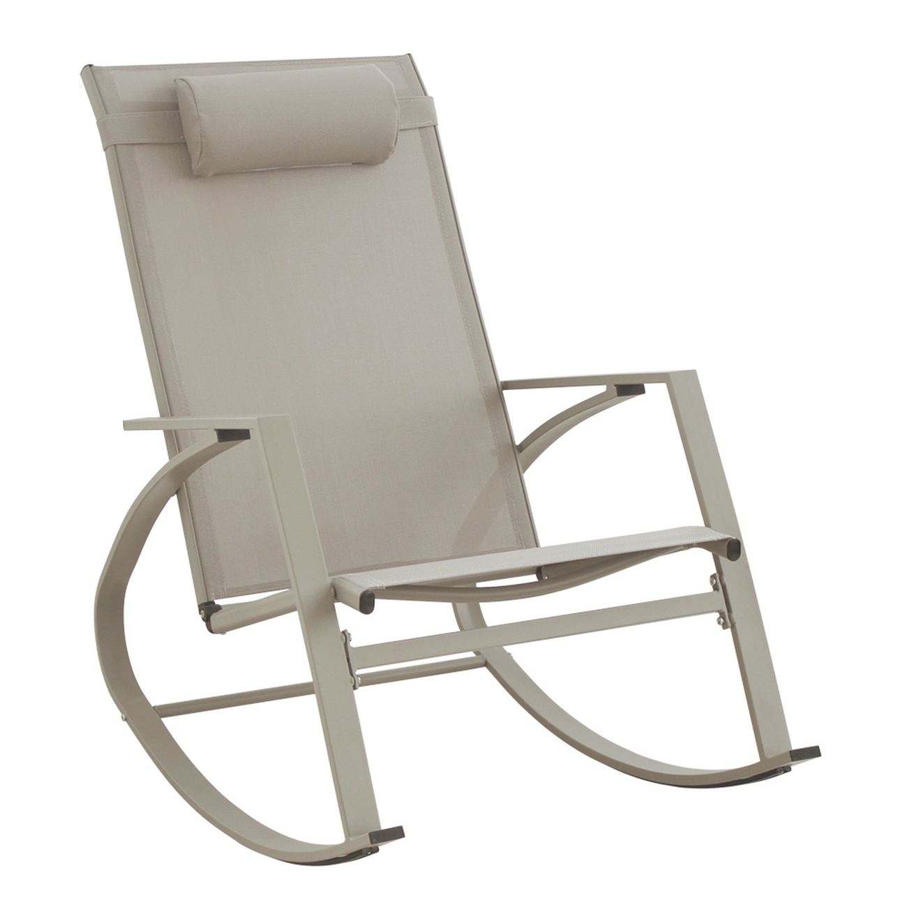 Gartensessel Demid aus Metall, Taupe