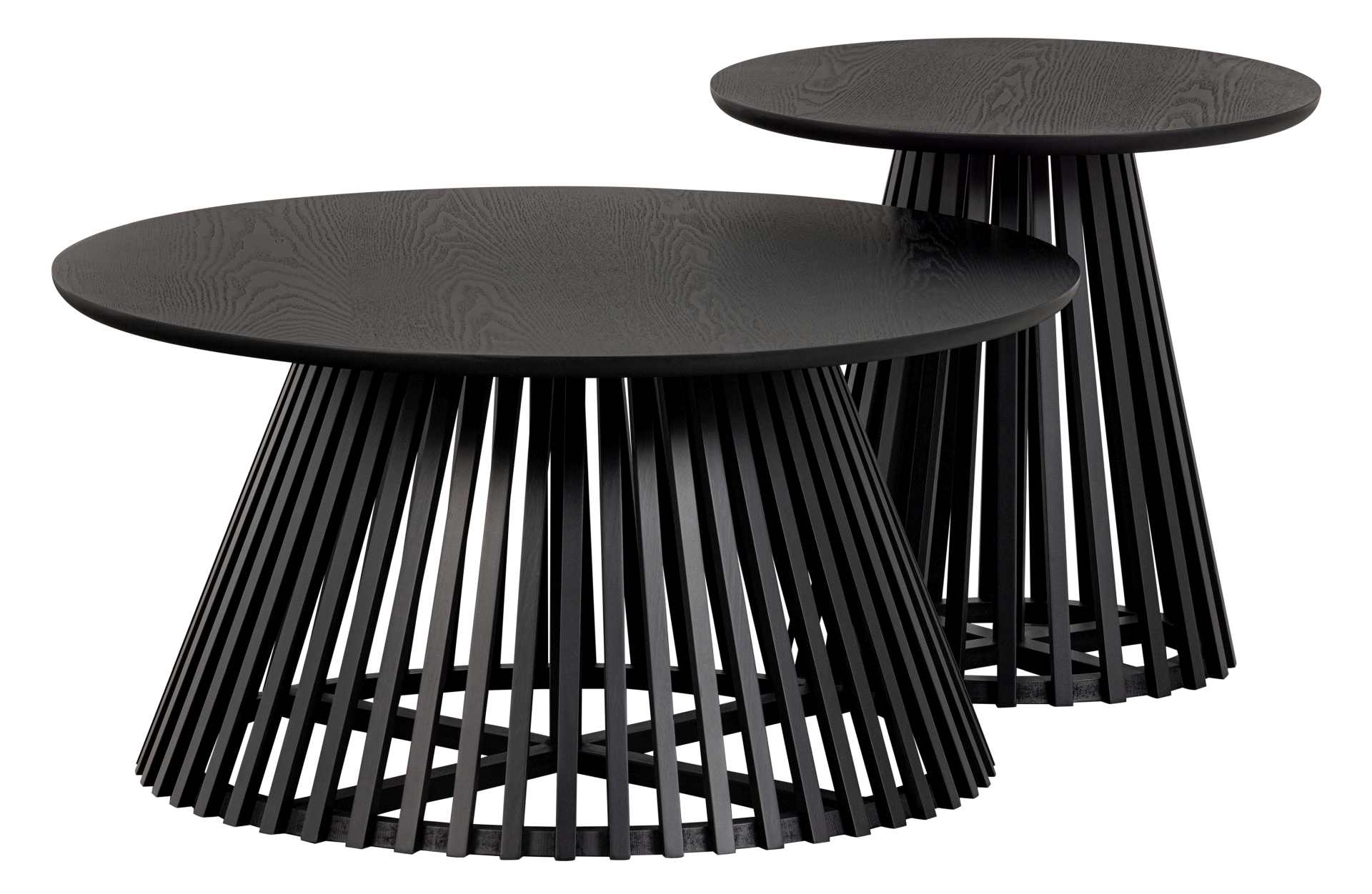 Der Beistelltisch Slats High überzeugt mit seinem modernen aber auch schlichtem Design. Gefertigt wurde der Tisch aus Kiefernholz, welches einen schwarzen Farbton besitzt.