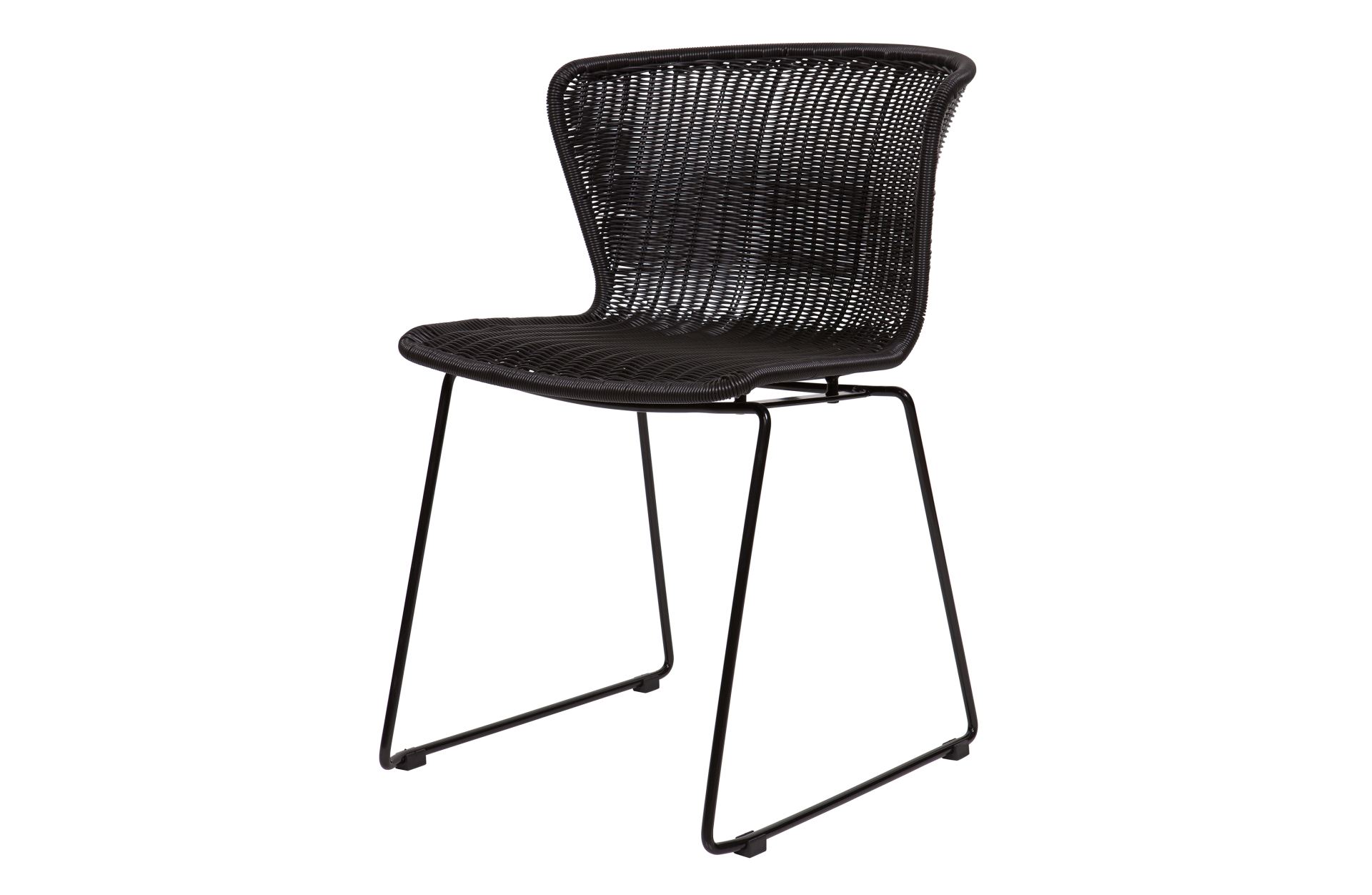 Gartenstuhl Wings aus Rattan, 2er-Set, Schwarz Gartenstuhl Wings aus Rattan, 2er-Set, Schwarz