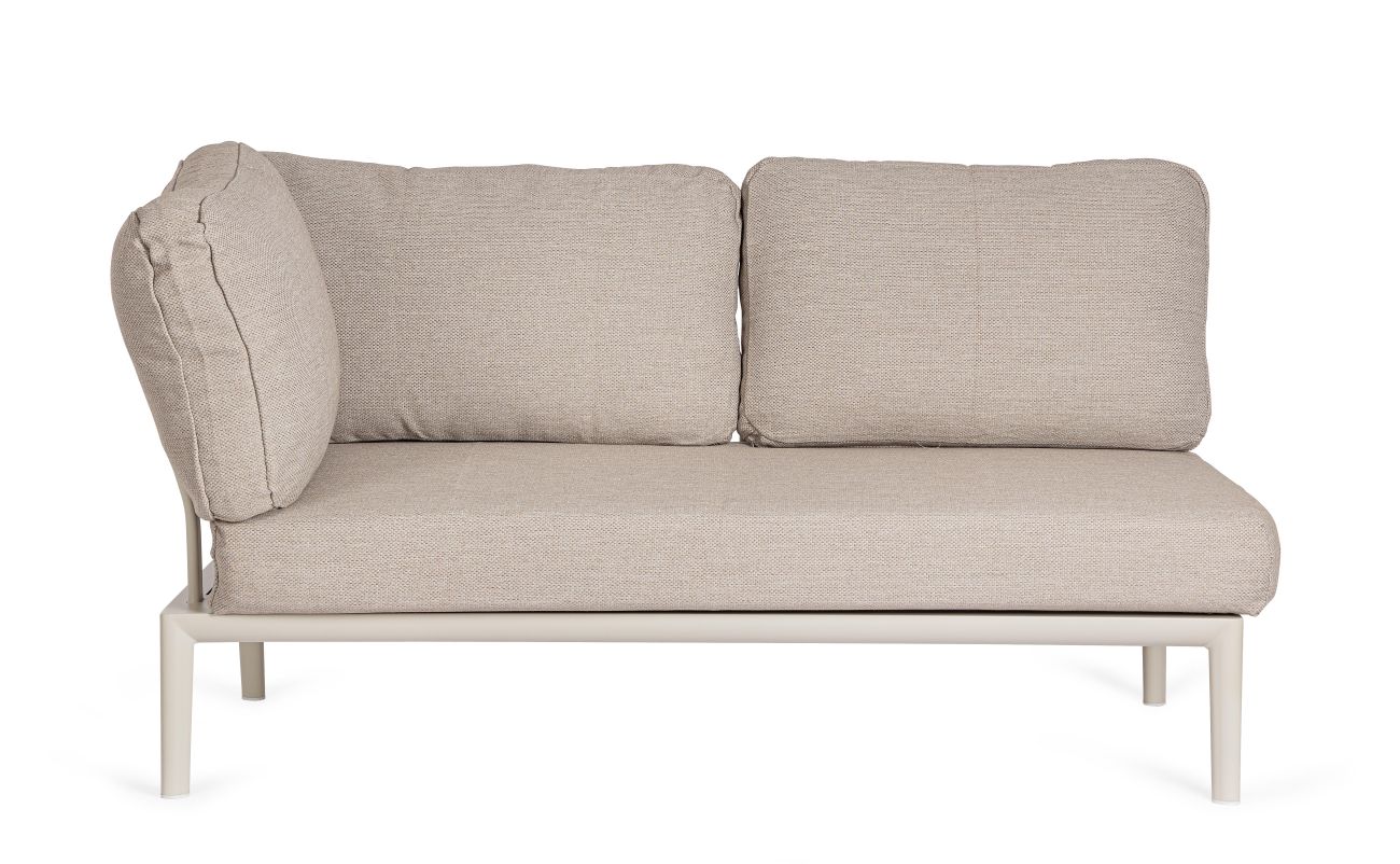 Gartenmodulsofa Gerald aus Aluminium Eck-Element, Pelikan