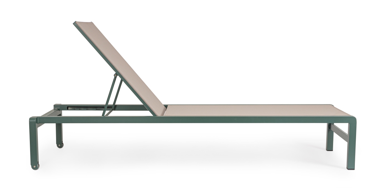 Gartenliege Konnor, Aluminium Textilene, Balsam