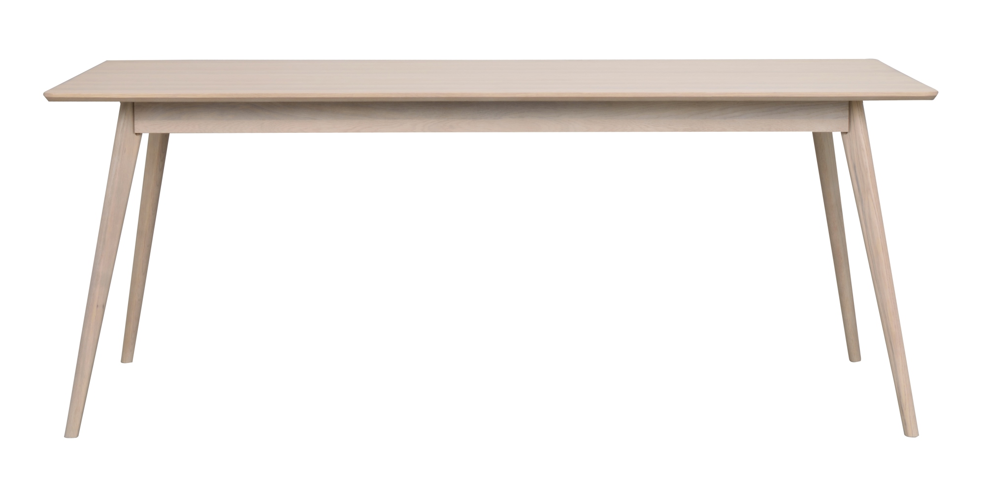 Esstisch Yumi Rechteckig 190x90cm, MDF Eiche weiß pigmentiert – modernes Design trifft Komfort.