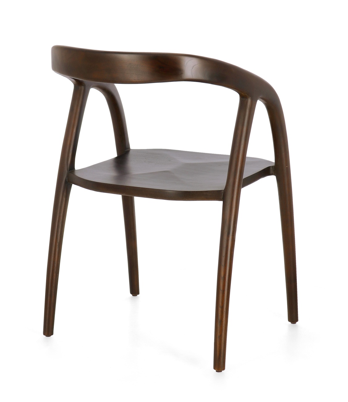 Esszimmerstuhl Dotty aus Teakholz, Dunkelbraun