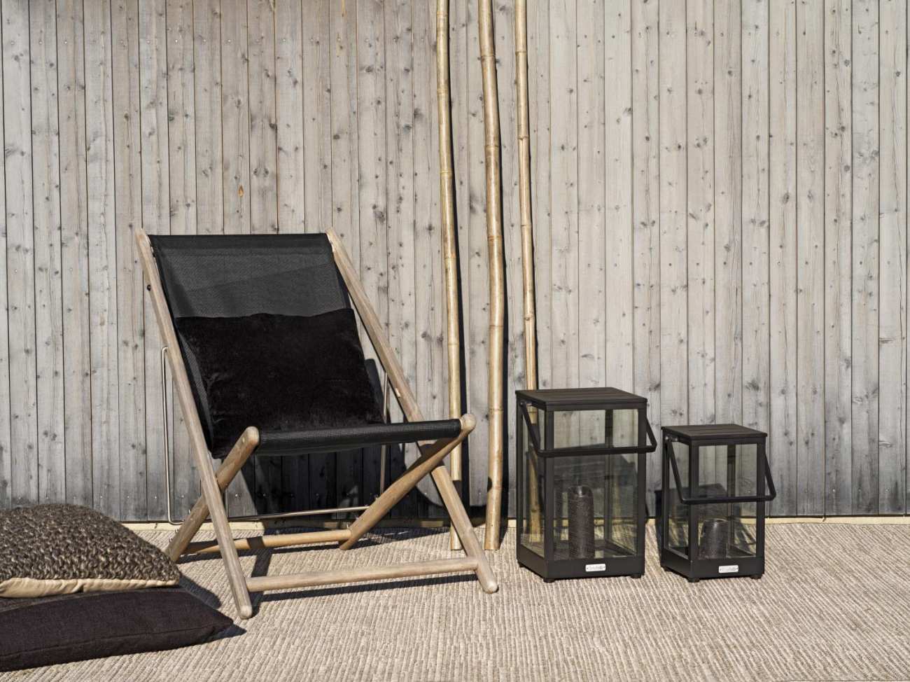 Windlicht Belfort aus Metall Small, Schwarz