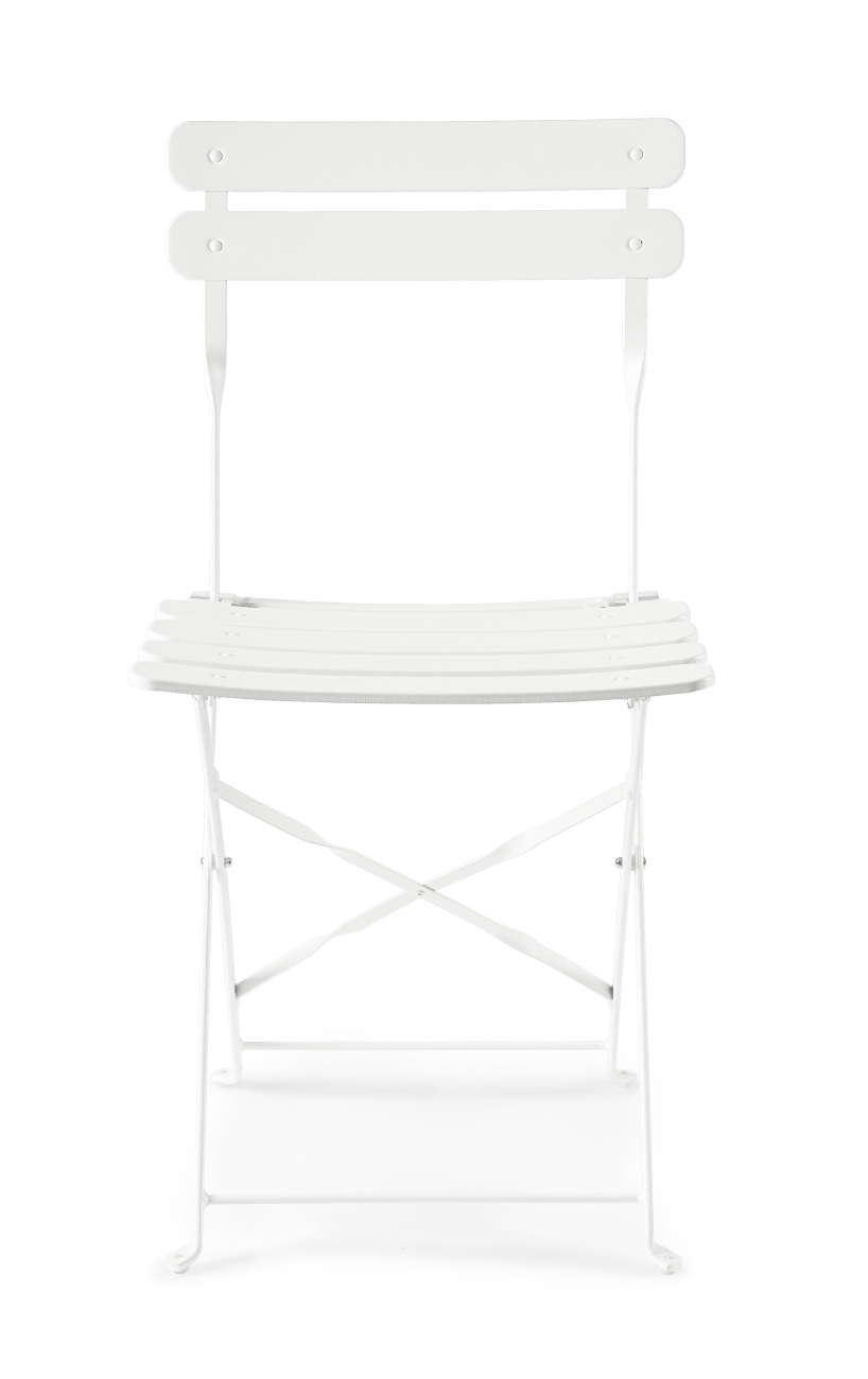 Gartenstuhl Yasmin aus Metall, Weiß