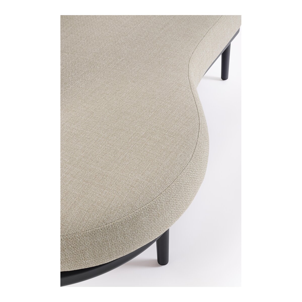 Gartenecksofa Helios - Aluminium, Seilgeflecht, Olefin-Stoff, Anthrazit