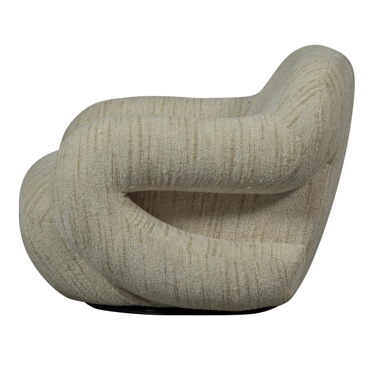 Sessel Folke aus Melange-Stoff, Natur