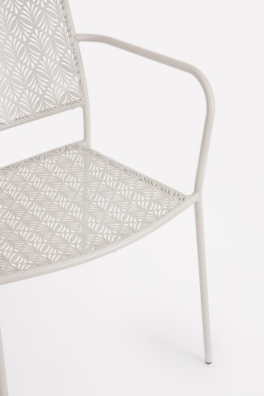 Gartenstuhl Lizette aus Metall, Griz