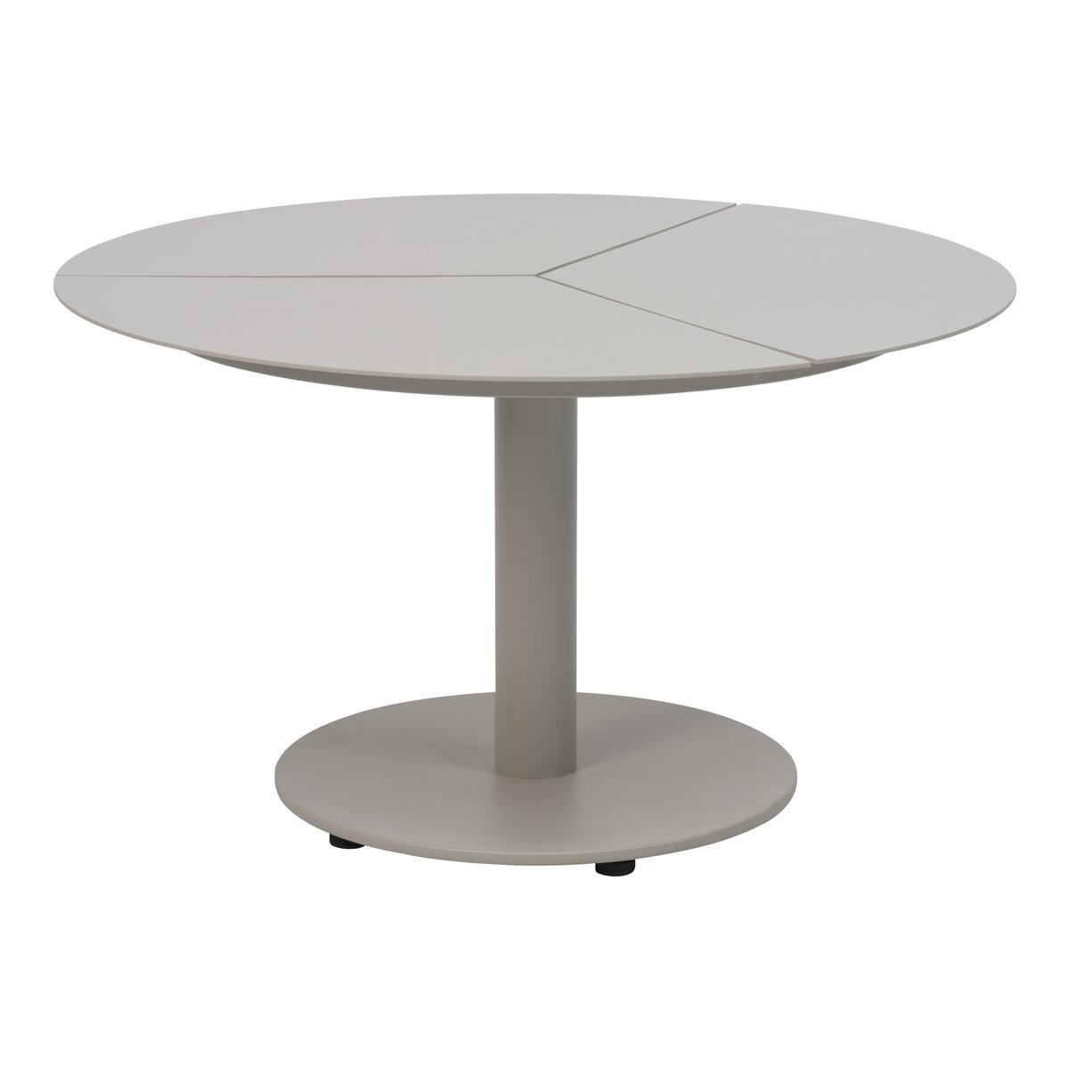 Gartencouchtisch Peace aus Aluminium - 80x80x46 cm, Hellgrau