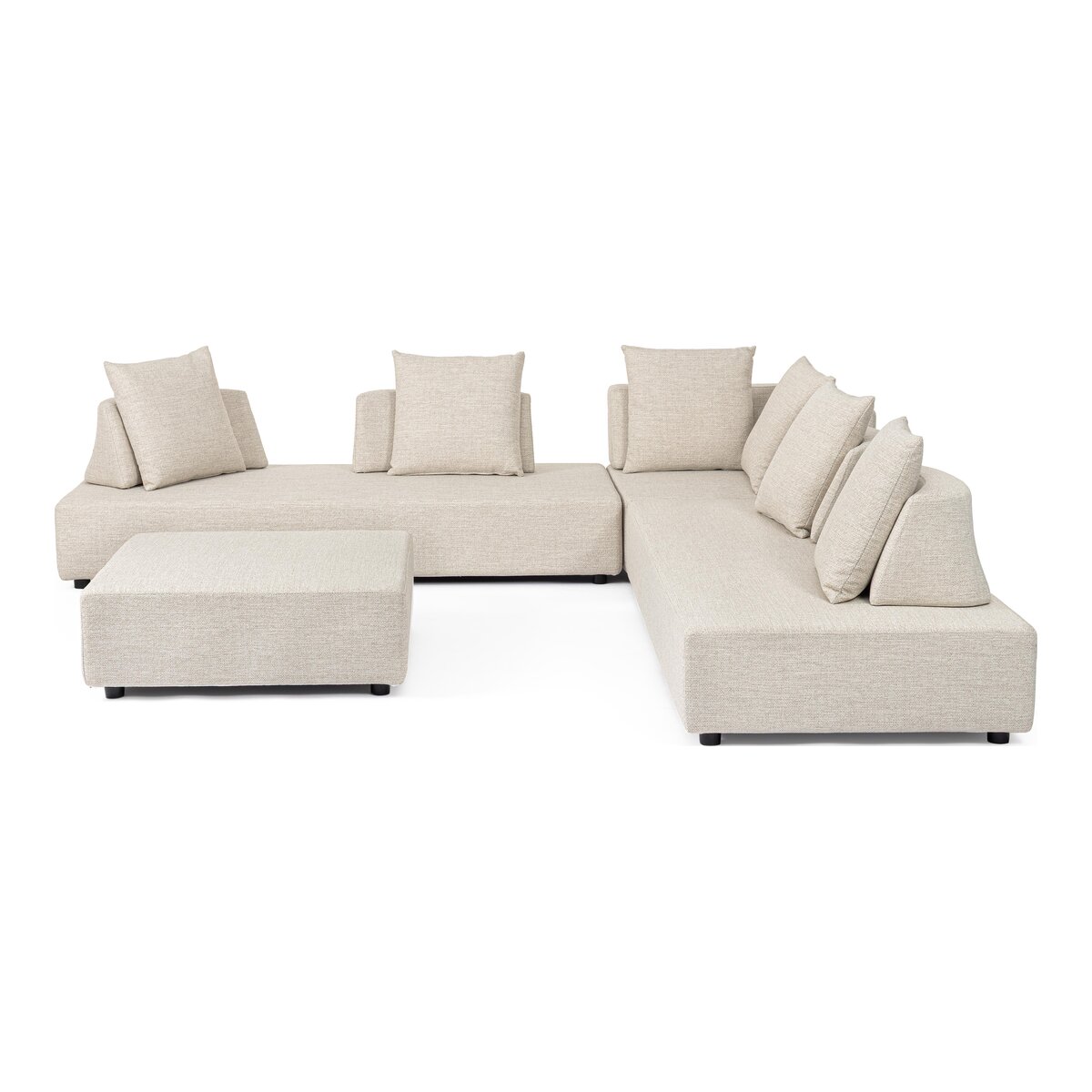 2-Sitzer Gartensofa Piper - Aluminium & Olefin-Stoff, inkl. Kissen, Beige