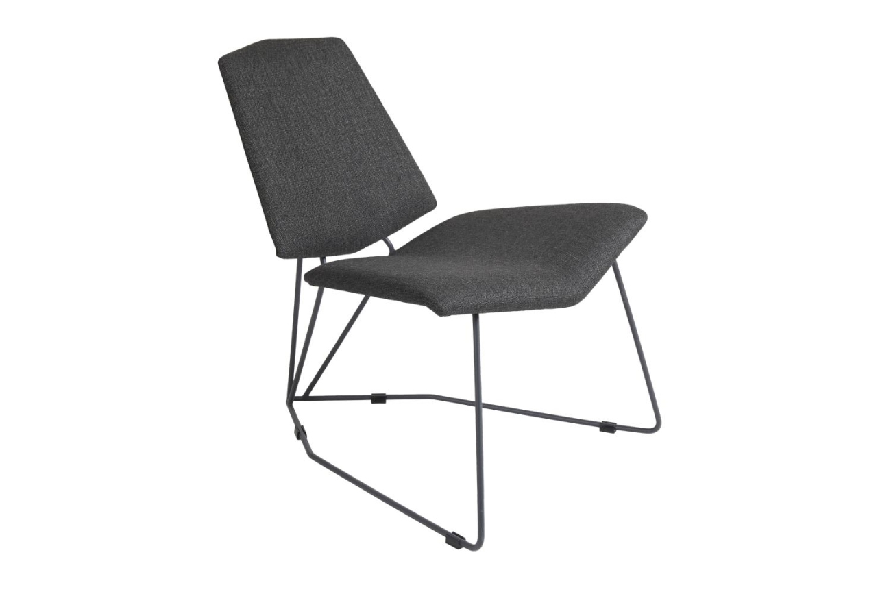 Der Gartenstuhl Pollux überzeugt mit seinem modernen Design. Gefertigt wurde er aus Stoff, welcher einen Anthrazit Farbton besitzt. Das Gestell ist aus Metall und hat eine schwarze Farbe. Die Sitzhöhe des Stuhls beträgt 42 cm.