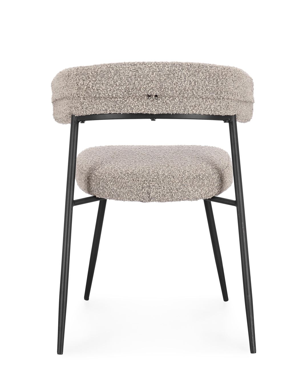 Esszimmerstuhl Amaia 4er-Set aus Boucle, Grau