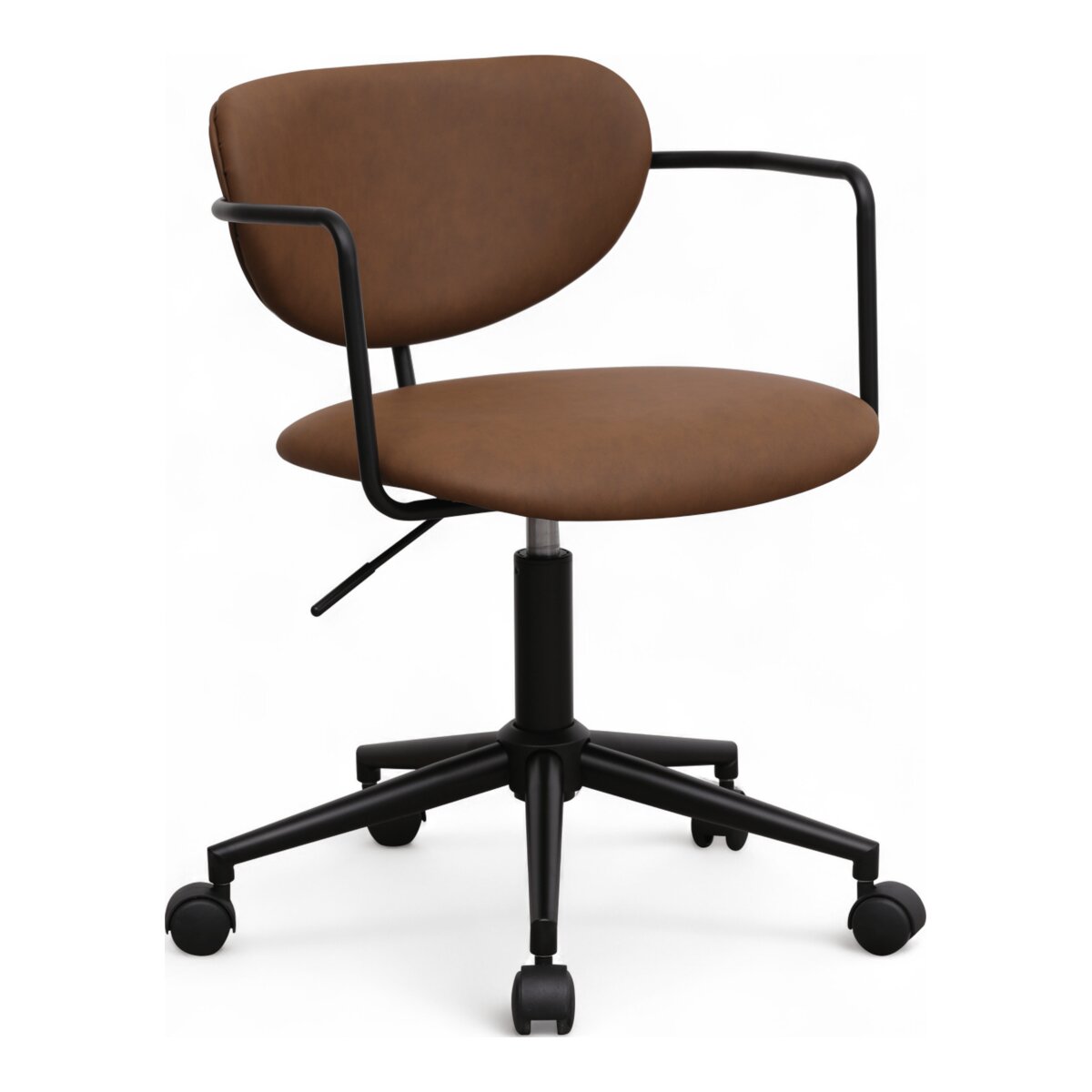 Bürostuhl Odila aus Kunstleder - Drehbar, Höhenverstellbar, Neigbar, Dunkelbraun