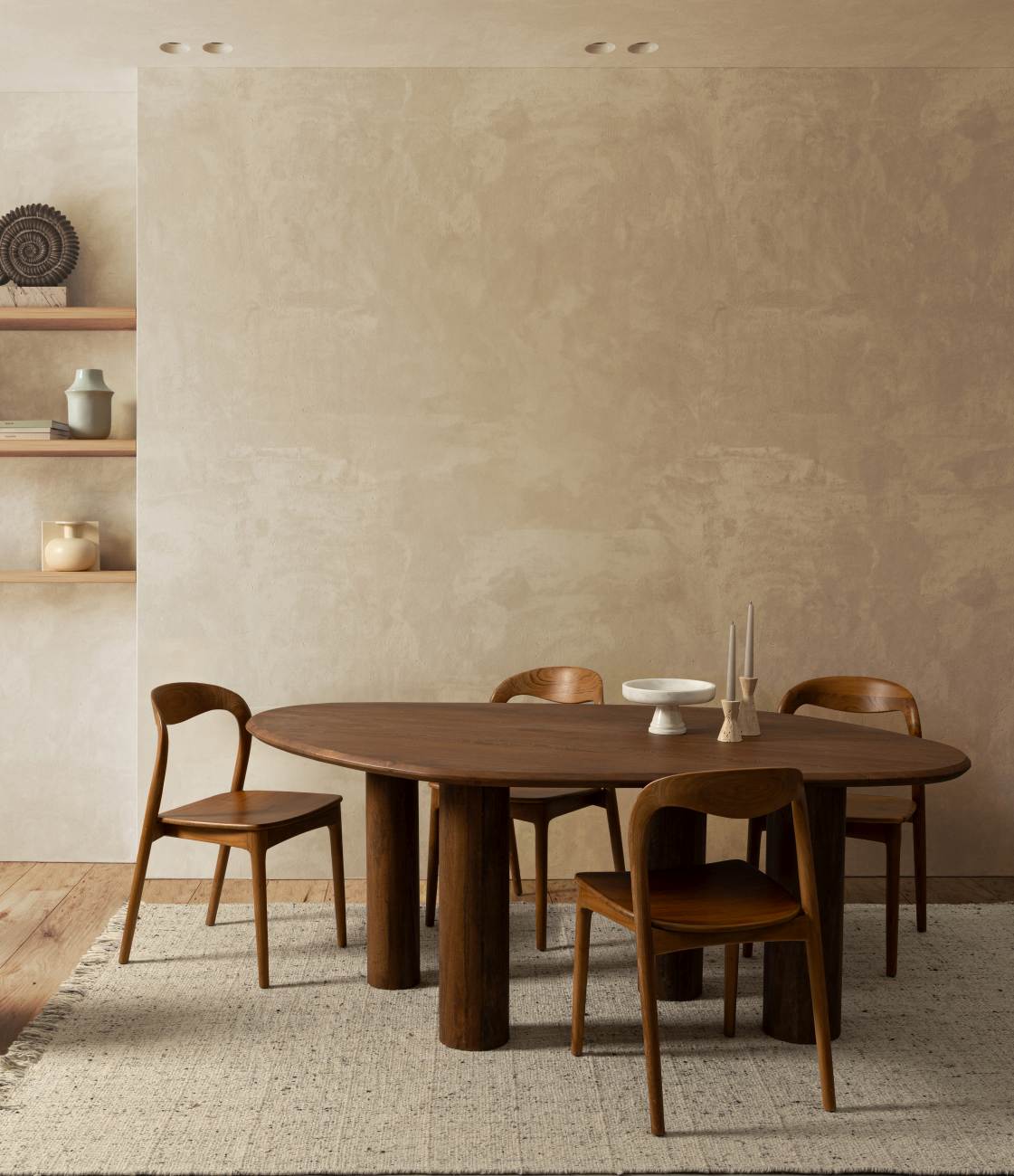 Esszimmerstuhl Miley aus Teakholz, Natur