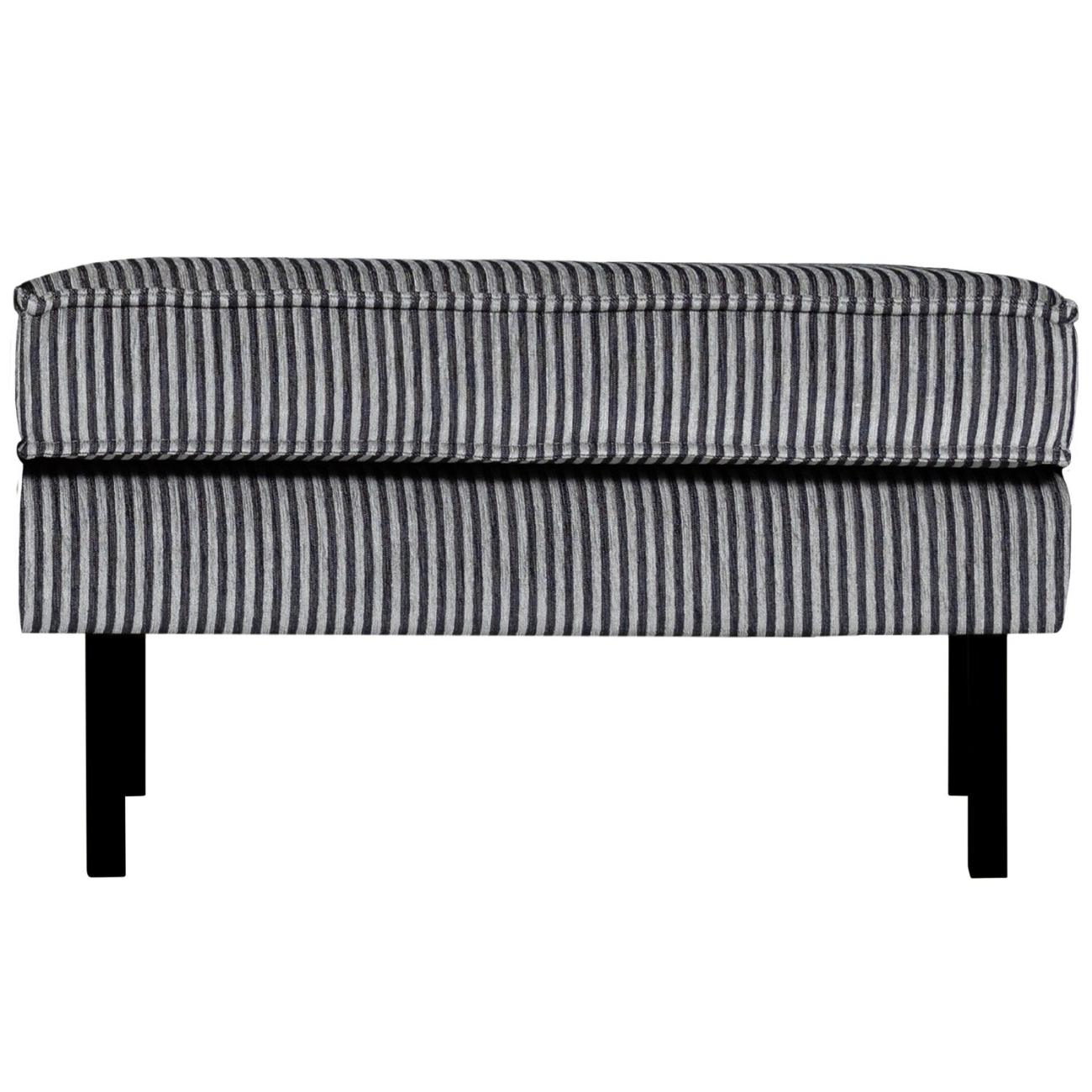 Hocker Rodeo aus Stoff, Schwarz/Grau Hocker Rodeo aus Stoff, Schwarz/Grau