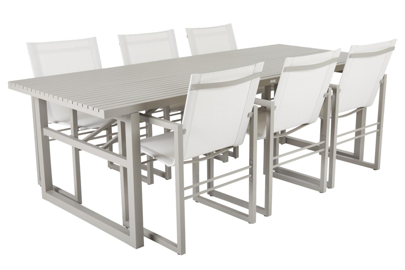 Gartenstuhl Vevi aus Metall, Kaki