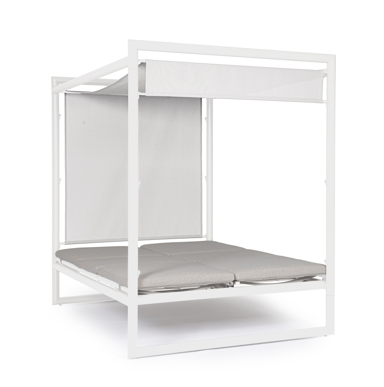 Gartendaybed Konnor aus Aluminium, Weiß