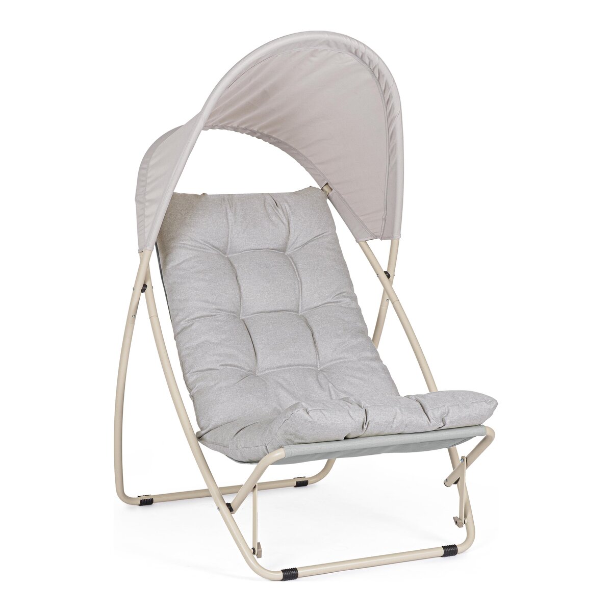 Loungesessel Taito - Metall pulverbeschichtet, Grau
