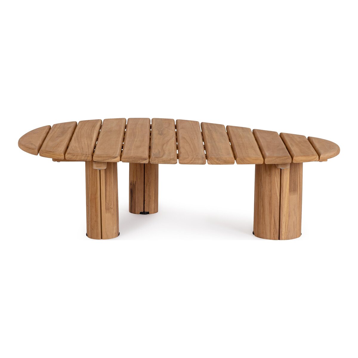 Gartencouchtisch Tamires - Teakholz massiv Natur, 100 x 80 cm