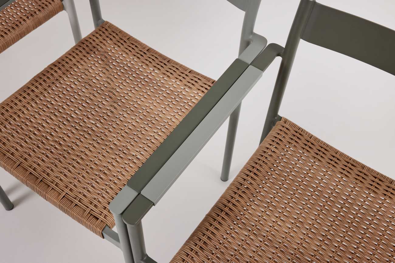 Gartenstuhl DK mit Armlehne, Nordic Green