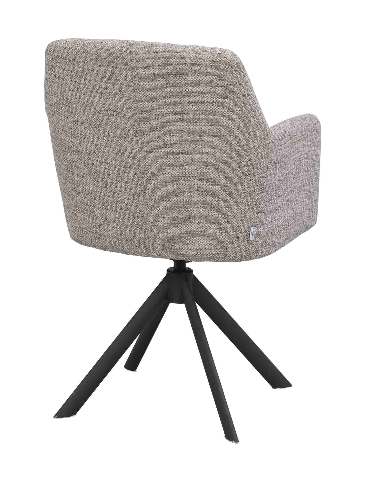 Stuhl Gladstone 2er Set mit Armlehnen, drehbar, Dunkelbeige passt perfekt in stilvolle Wohnräume.