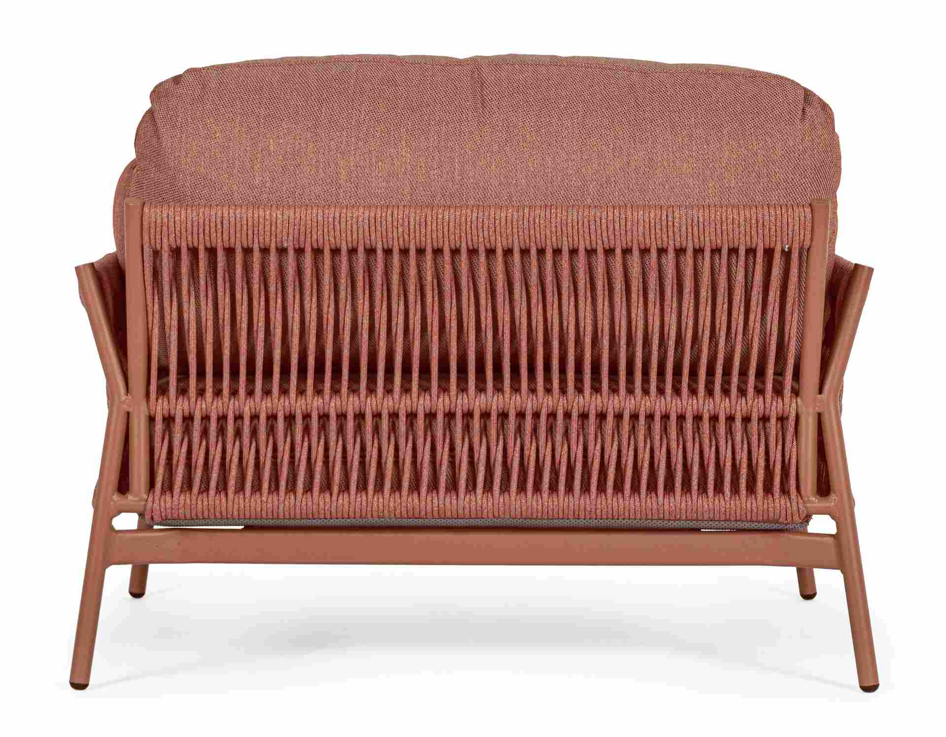 Der Gartensessel Pardis überzeugt mit seinem modernen Design. Gefertigt wurde er aus Olefin-Stoff, welcher einen roten Farbton besitzt. Das Gestell ist aus Aluminium und hat eine rote Farbe. Der Sessel verfügt über eine Sitzhöhe von 38 cm und ist für den 
