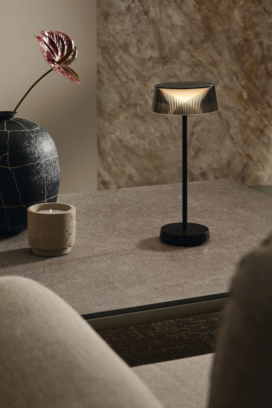 Gartentischleuchte Caral mit LED, Schwarz