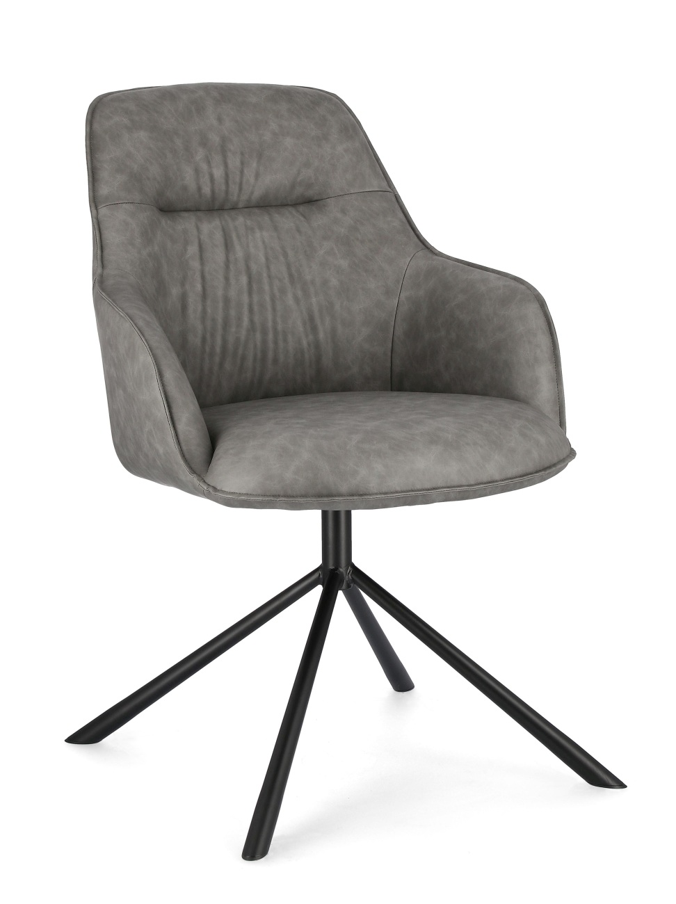 Esszimmerstuhl Grant aus Kunstleder, Grau Esszimmerstuhl Grant aus Kunstleder, Grau