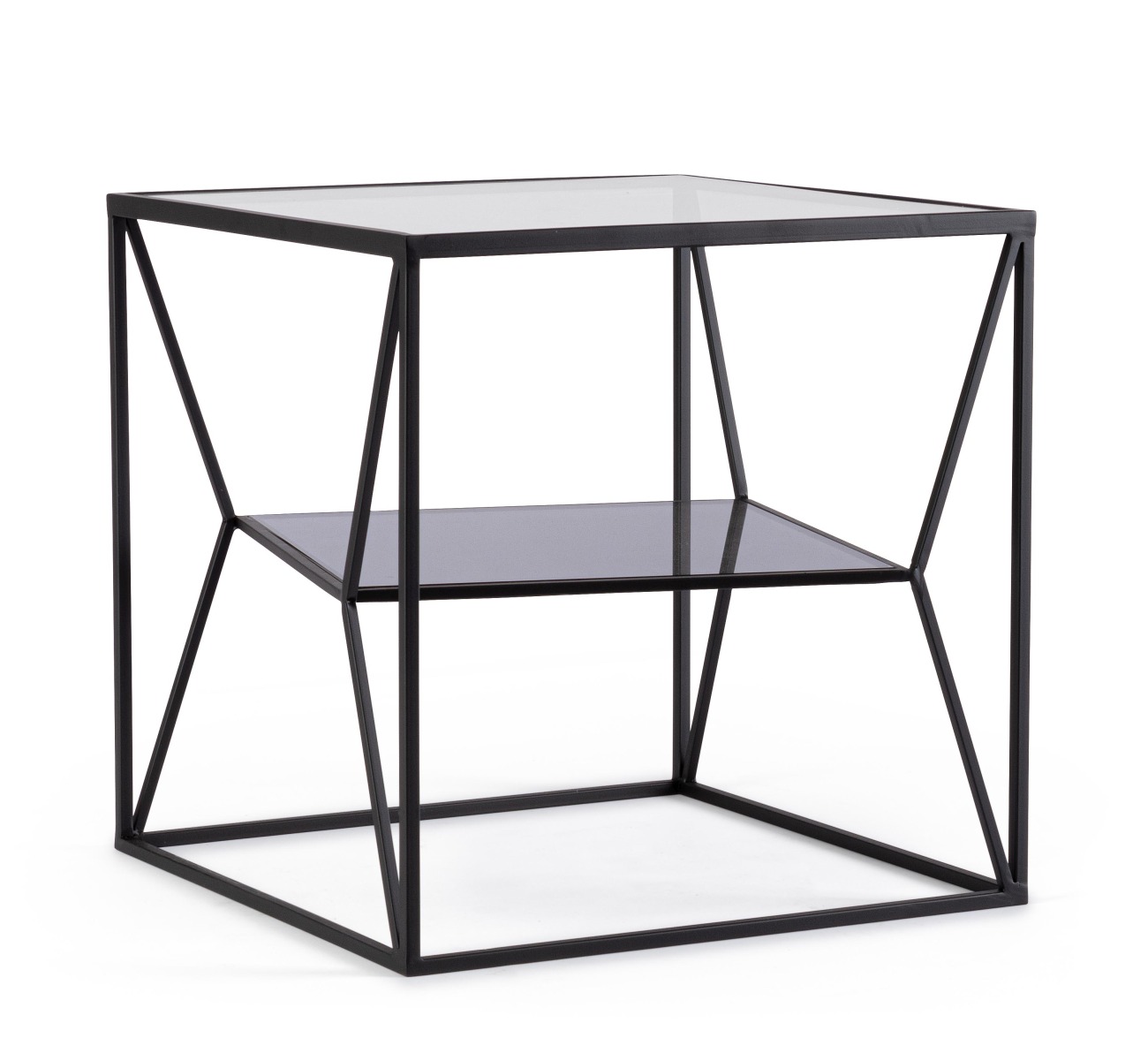 Couchtisch Hydra aus Metall Schwarz, 45x45 cm Couchtisch Hydra aus Metall Schwarz, 45x45 cm