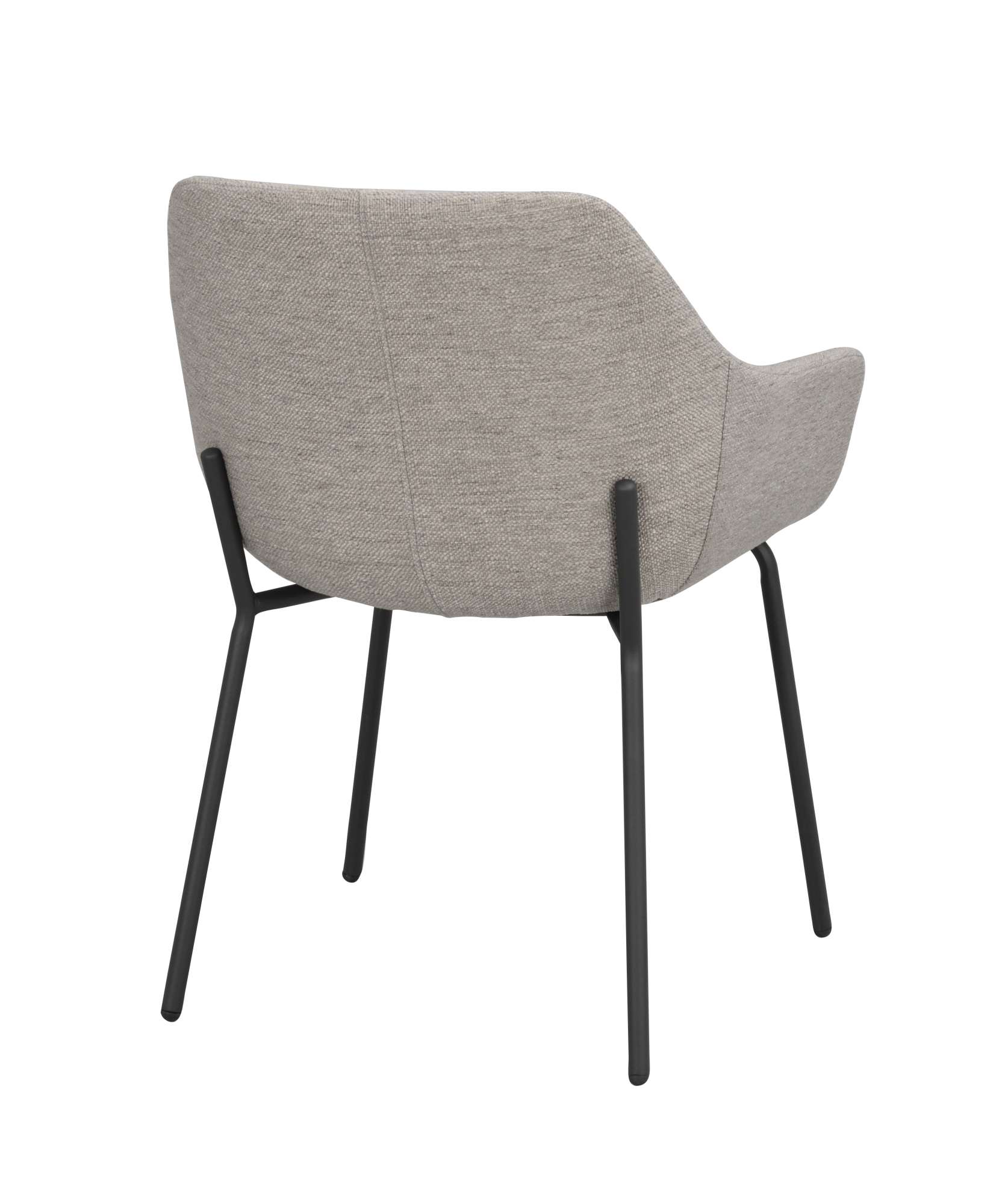 Stuhl Harey 2er Set mit Armlehnen, Grau passt perfekt in stilvolle Wohnräume.