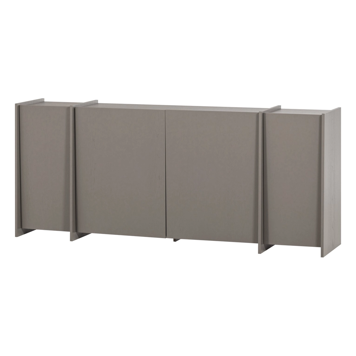 Sideboard Brock - Aschenfurnier warmes Grau, 200 cm